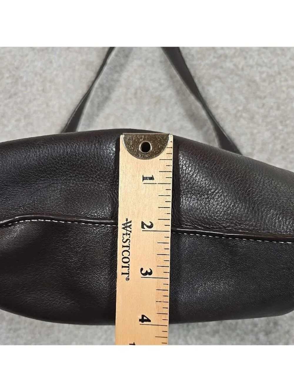 Valerie Stevens Brown Leather Shoulder Bag Handbag Classy Design Medium Size